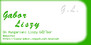 gabor liszy business card